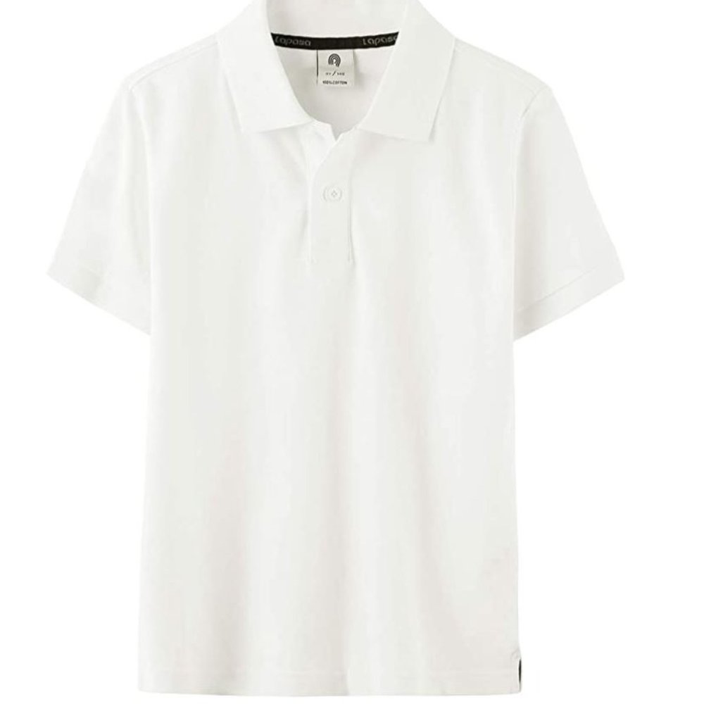 LAPASA Kid's 100% Cotton Polo Shirt Unisex
